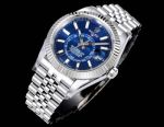 AR Factory Rolex Sky-dweller 42*14.5mm 316L Steel Jubilee Stainless Bracelet 9002 Movement Blue Face Watch